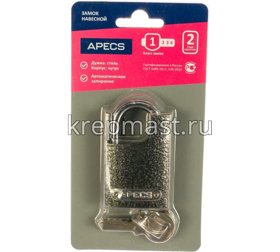 Замок навесной PD-44-40 APECS РАСПРОДАЖА