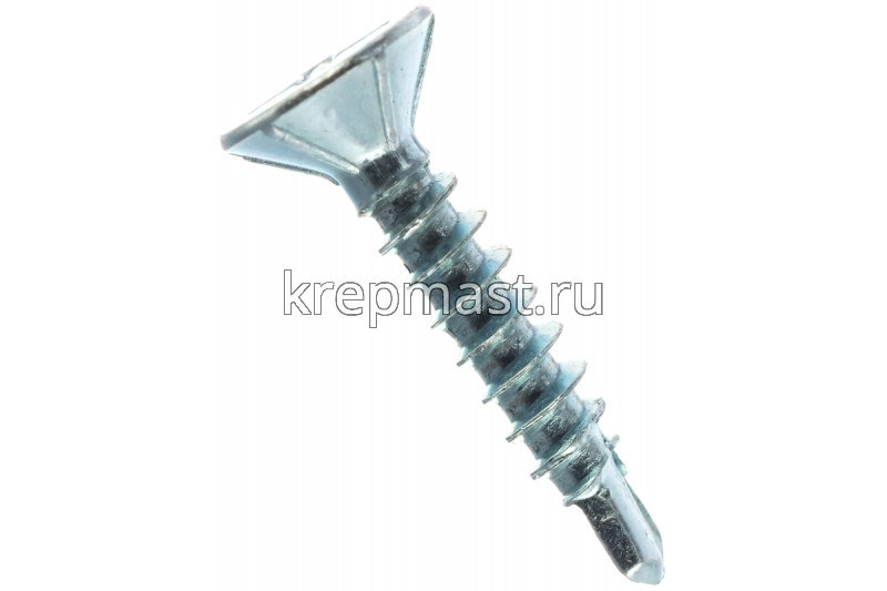 Саморез оконный сверло белый цинк 3,9х19 (Китай)