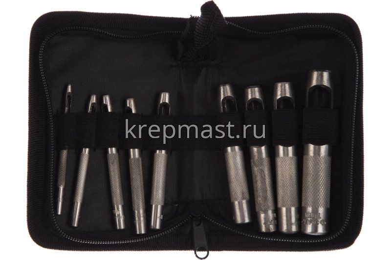 Набор пробойников ЗУБР для кожи 2-13мм (9шт)