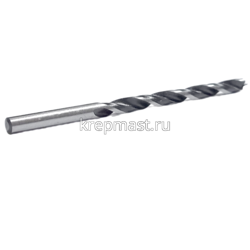 Сверло по дереву спиральное 4 х 75 мм