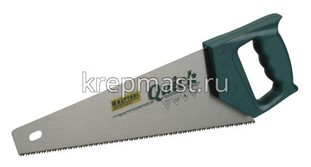 Ножовка по дереву KRAFTOOL 450мм (поперек и вдоль) зуб универ.наклон.