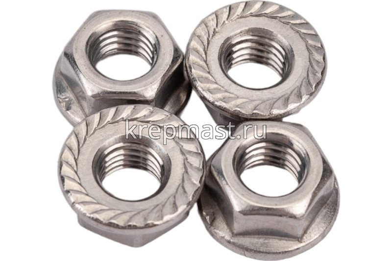 Гайка с фланцем DIN 6923 М 8 нерж.А2