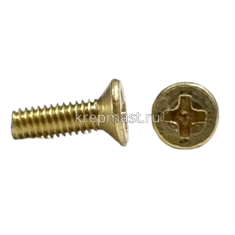 Винт потай 2,5 х 8 DIN 965 латунь