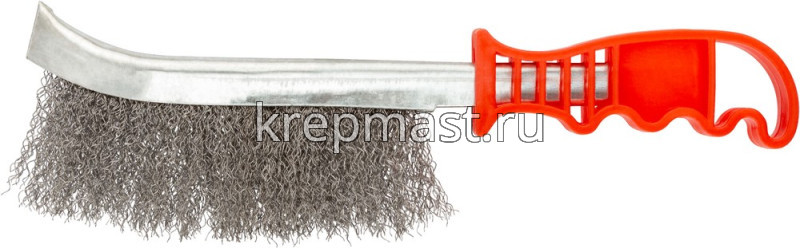 Корщетка пластиковая ручка тип А сталь (изогнутая)