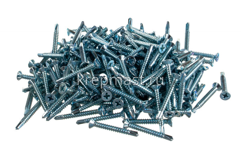 Саморез оконный сверло белый цинк 3,9х32 (Китай)