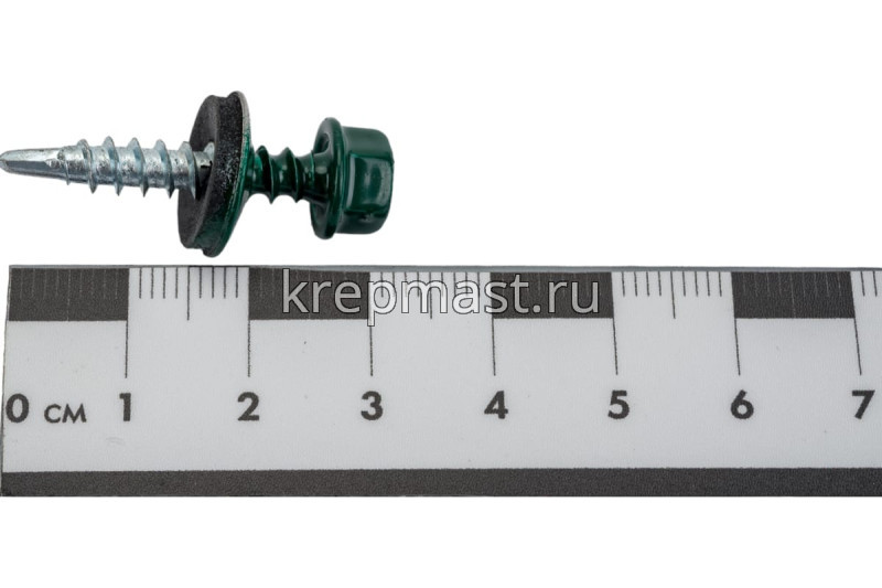 Саморез д/кровли краш. 4,8х29 RAL 6005