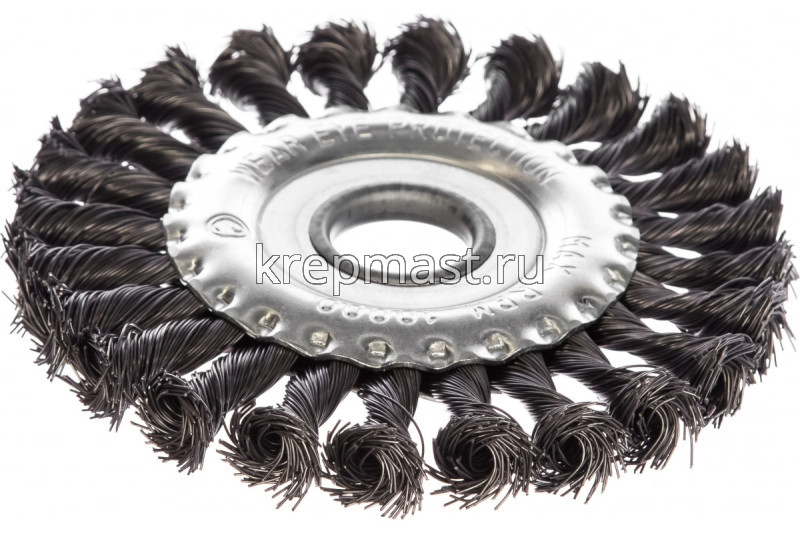 Корщетка- колесо 125мм для УШМ DEXX сталь витая