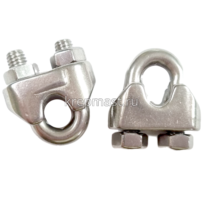 Зажим д/троса М 5 с гайками нерж. A 4