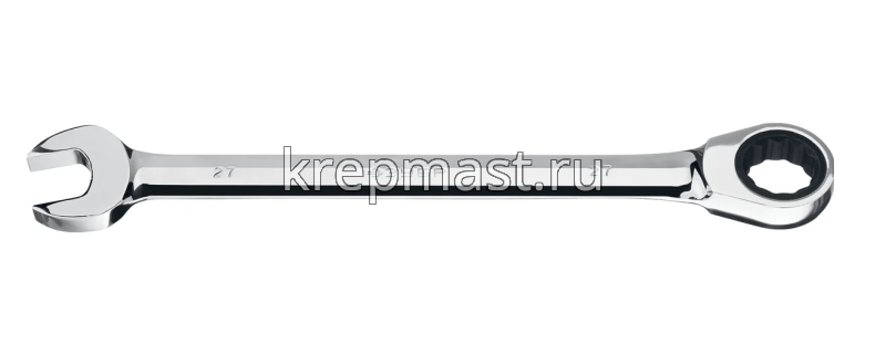 Ключ комбинированный 27мм трещеточный ЗУБР Профи