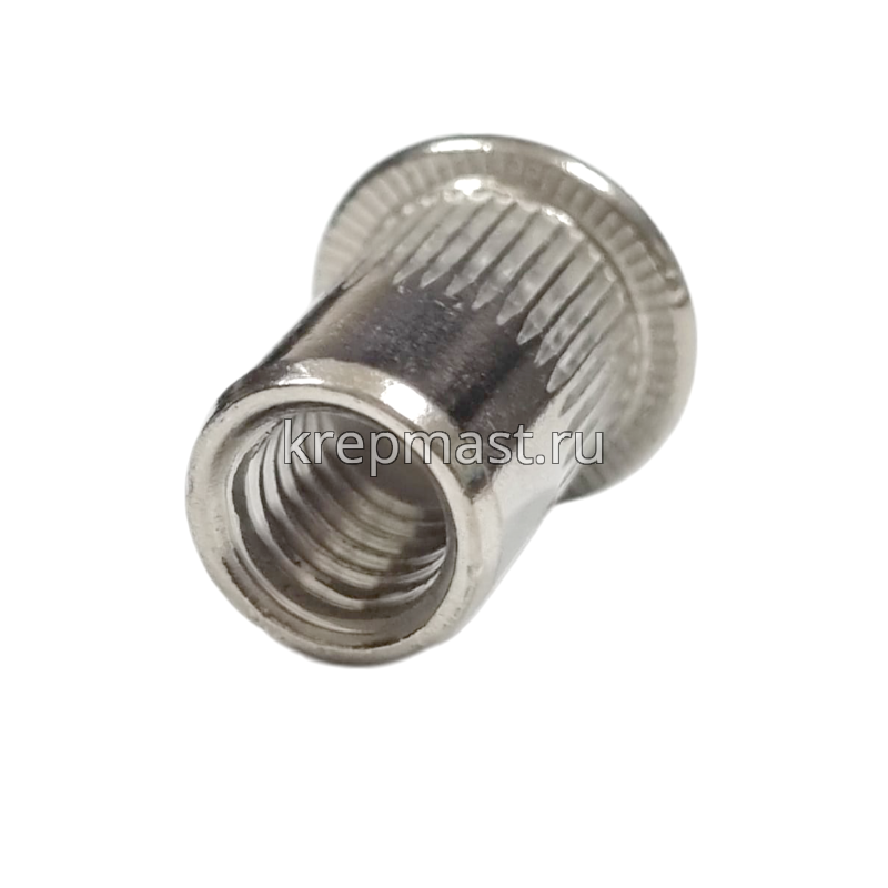 Гайка-заклепка М 8 х 16 цилиндр. борт нерж. А2