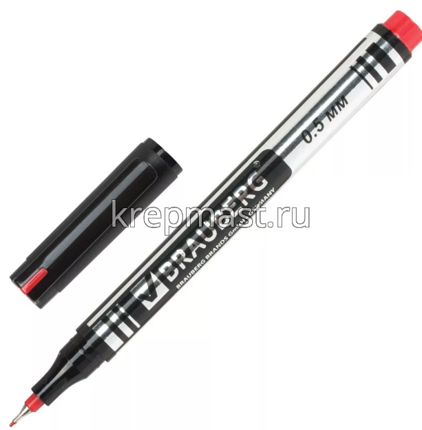 Маркер перманентный 0,5 мм красный