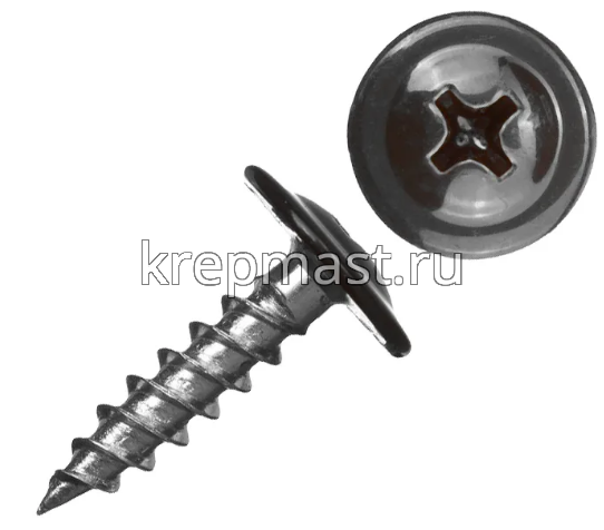 Саморез п/сф головка с п/ш острый 4,2х19 RAL7024