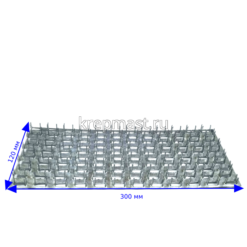 Гвоздевая пластина оцинкованная 12-ряд. 300х120