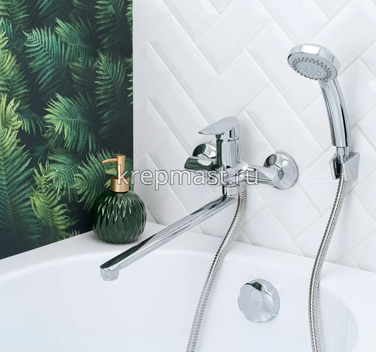 Смеситель д/ванны B8274-18F латунь