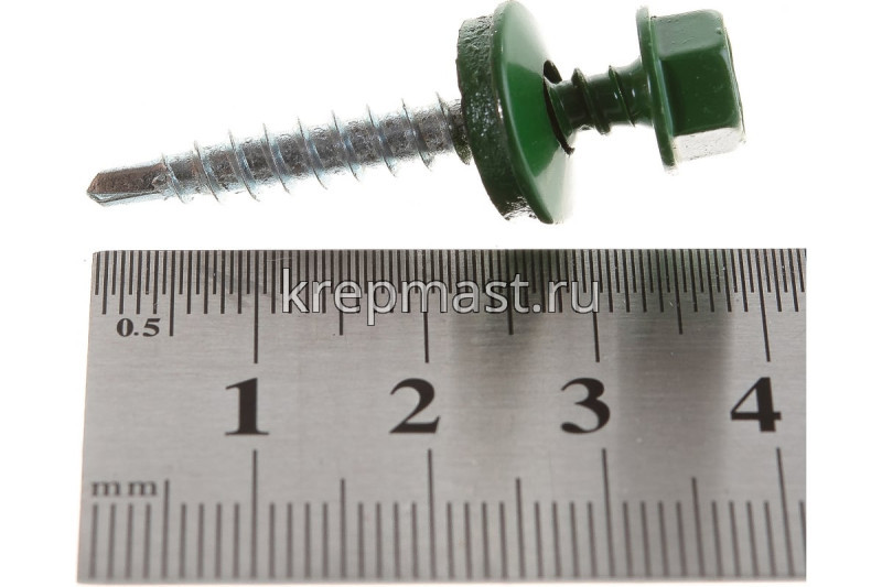 Саморез д/кровли краш. 4,8х35(38) RAL 6002