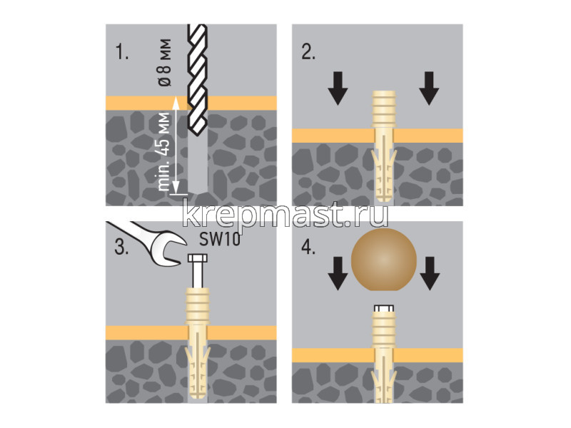 Ограничитель дверной ЕВРОПАРТНЕР цвет.серый