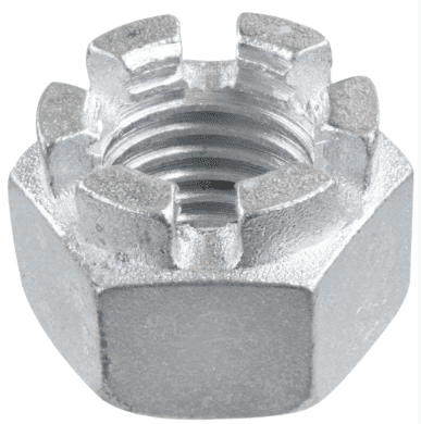 Гайка корончатая М 10 (8) оцинк. DIN 935