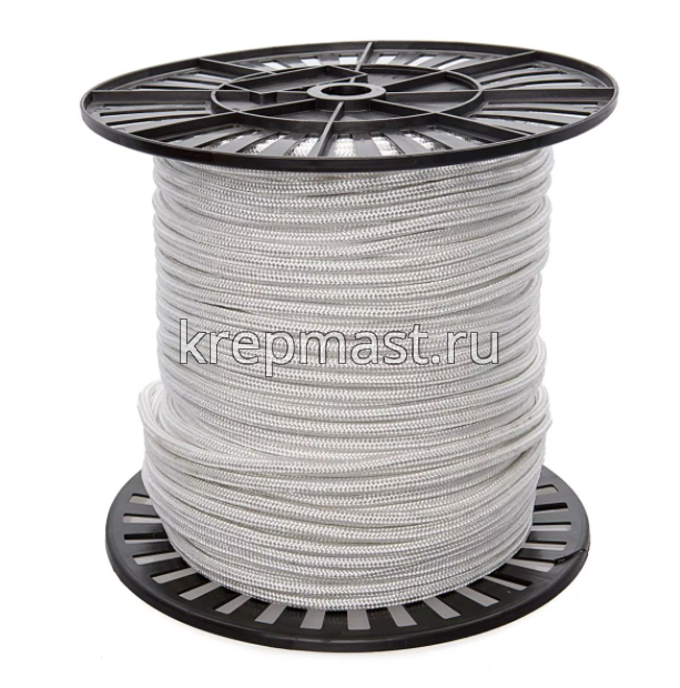 Шнур фаловый синтетический 6мм (белый) в Метрах