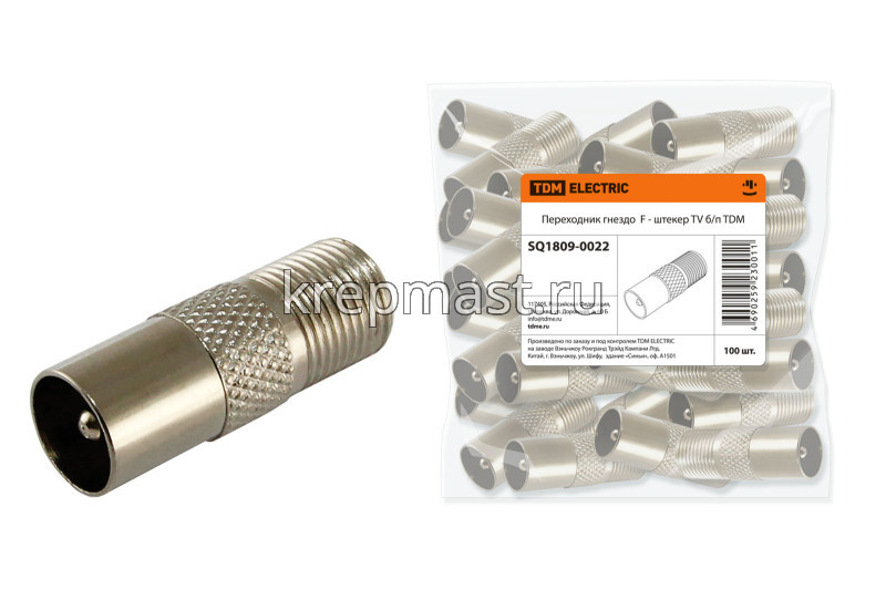 Переходник F-гнездо - штекер TB ТDM
