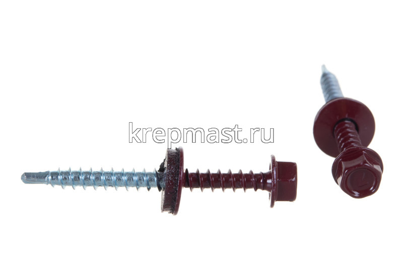 Саморез д/кровли краш. 4,8х51 RAL 3005/RR28