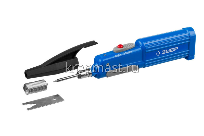 Паяльник 6 Вт ЗУБР ЭКСПЕРТ на батарейках 3хАА