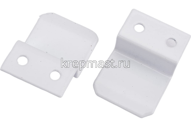 Крепление для москитной МЕТАЛЛ сетки верхнее и нижнее белый (компл.4шт)